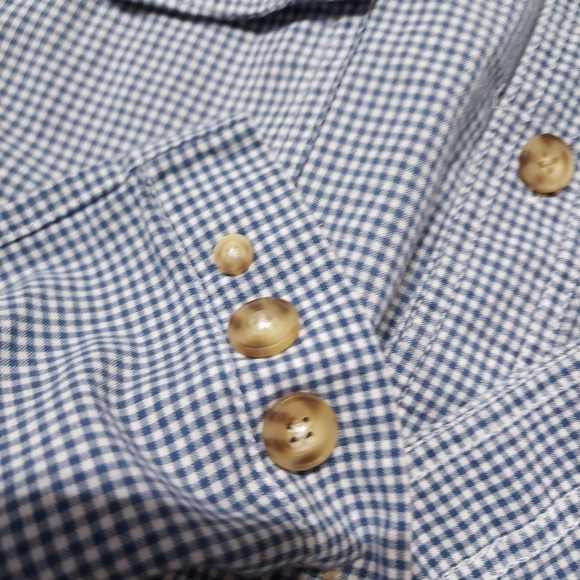 Duluth Trading Co Mens 2XL Shirt Blue Check Short Sleeve Button Down - Picture 6 of 10